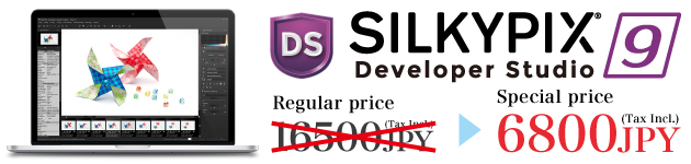 SILKYPIX 9 Download Price　6800JPY (Tax Incl.)