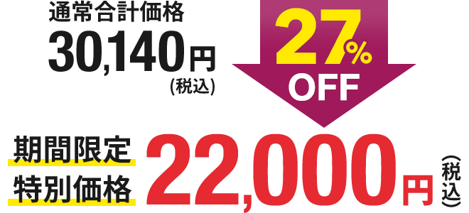 期間限定特別価格 22,000円
