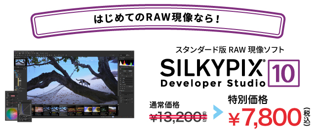 SILKYPIX Developer Studio 10 特別価格7,800円