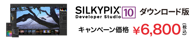 SILKYPIX Developer Studio 10 キャンペーン価格 6,800円